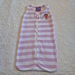 Dora the Explorer 3-6 months pink and white stripe sleep sack GUC